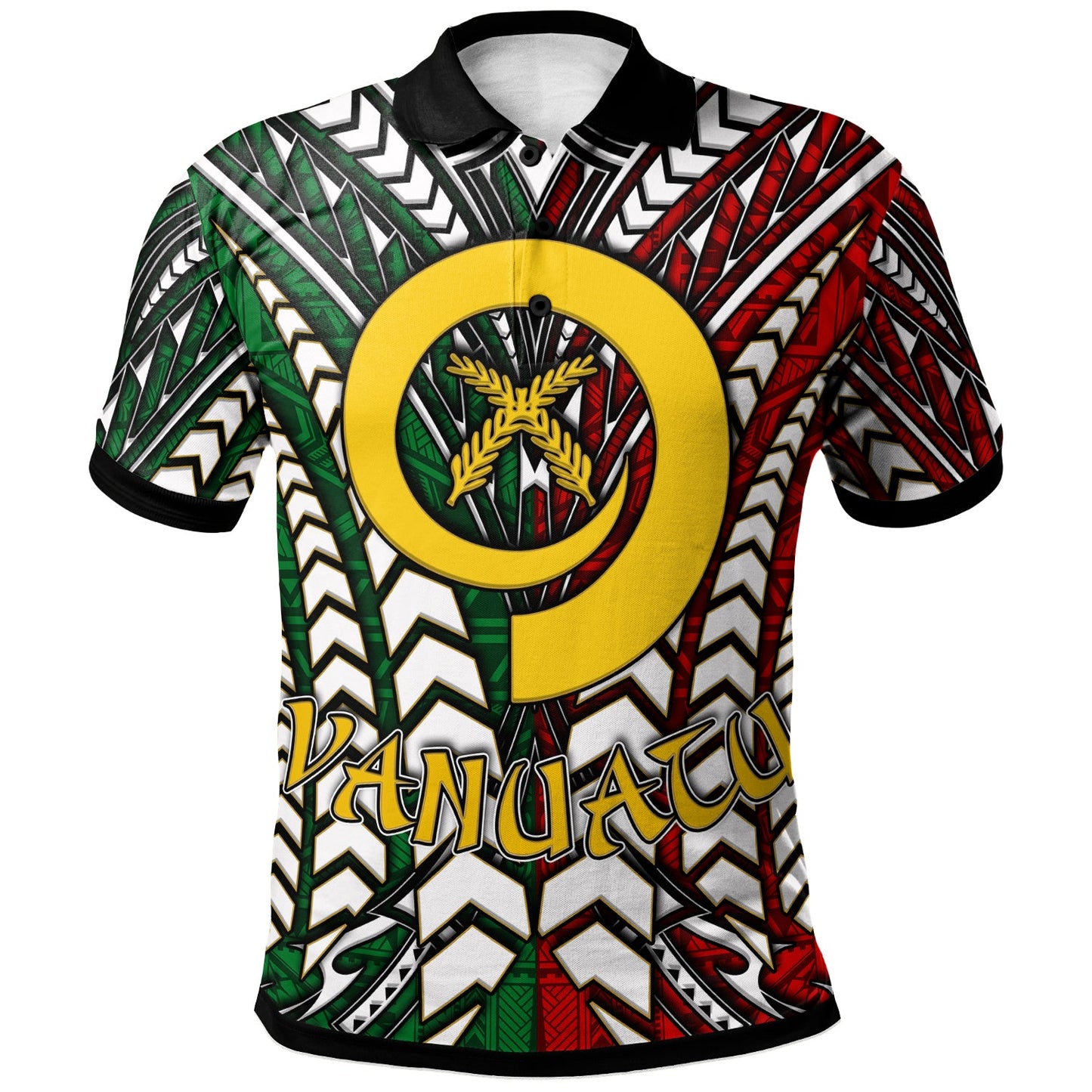 Vanuatu Polo Shirt  Vanuatu Independence Anniversary With Arm Polynesian Patterns Polo Shirt