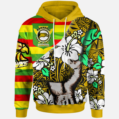 Hawaii Nanakuli High & Intermediate School Polynesian Patronage Hoodie The Golden Hawk Bloods In My Veins