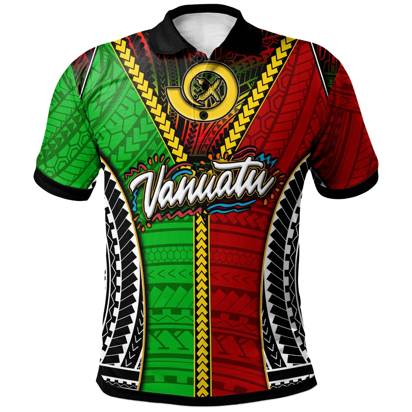 Vanuatu Polo Shirt - Vanuatu Independence Anniversary With Polynesian Patterns Polo Shirt