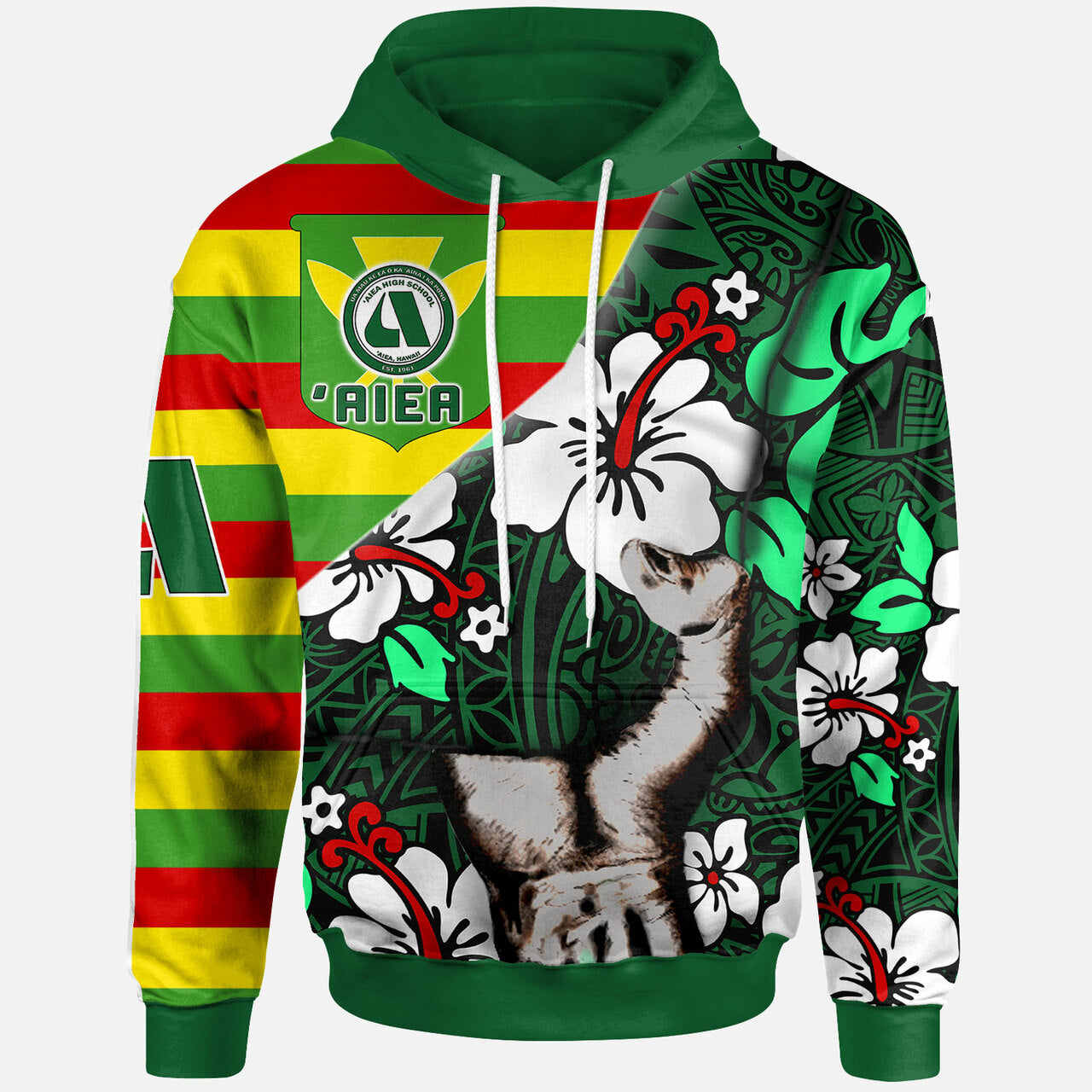 Hawaii Polynesian Patronage Hoodie 'Aiea High School Bloods In My Veins