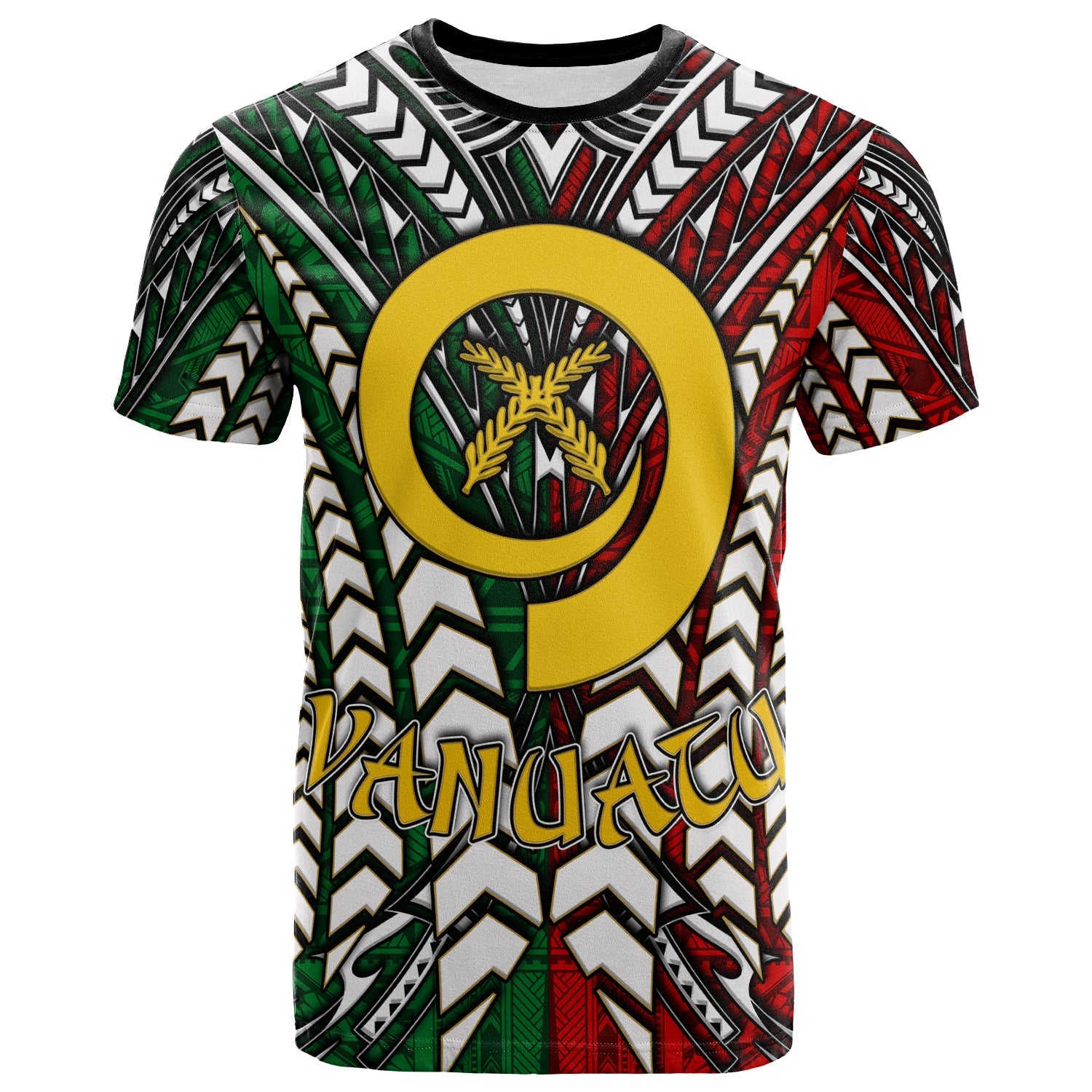 Vanuatu T-Shirt Vanuatu Independence Anniversary With Arm Polynesian Patterns T-Shirt