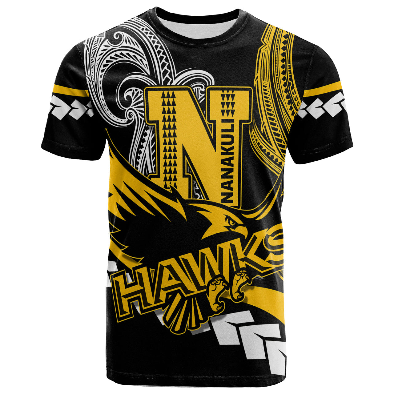 Hawaii T-Shirt - Nanakuli High School Polynesian Tribal Pattern