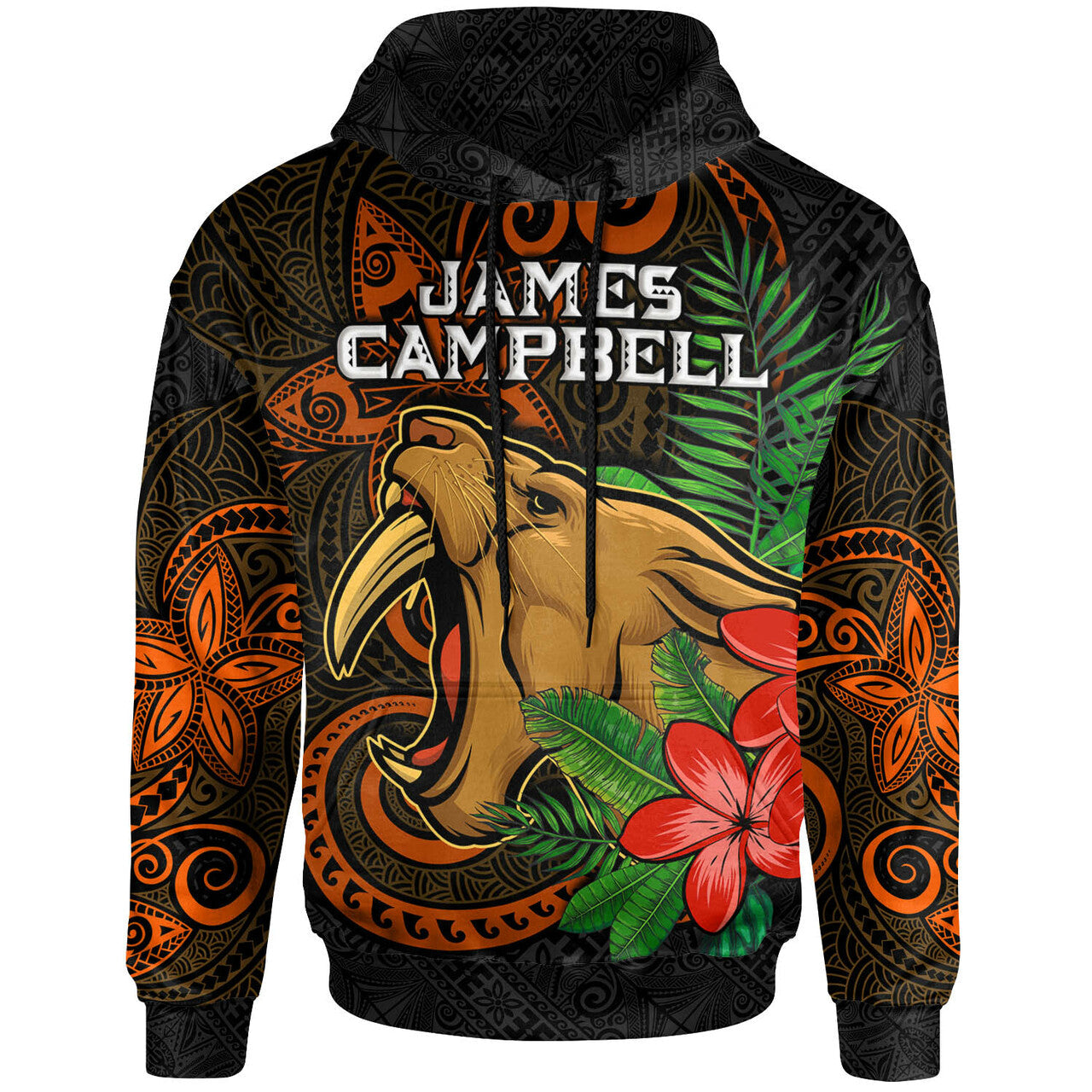 Hawaii Hoodie James Campbell High School Polynesian Tribal Pattern