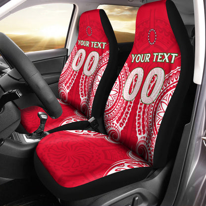 (Custom Personalised) Cook Islands Atiu Car Seat Covers Tribal Pattern