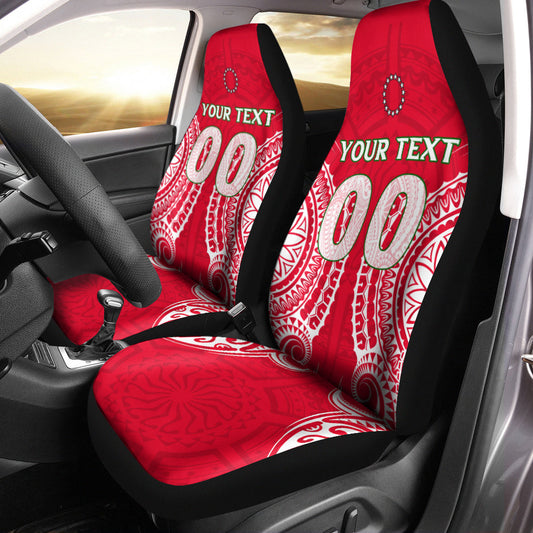 (Custom Personalised) Cook Islands Atiu Car Seat Covers Tribal Pattern