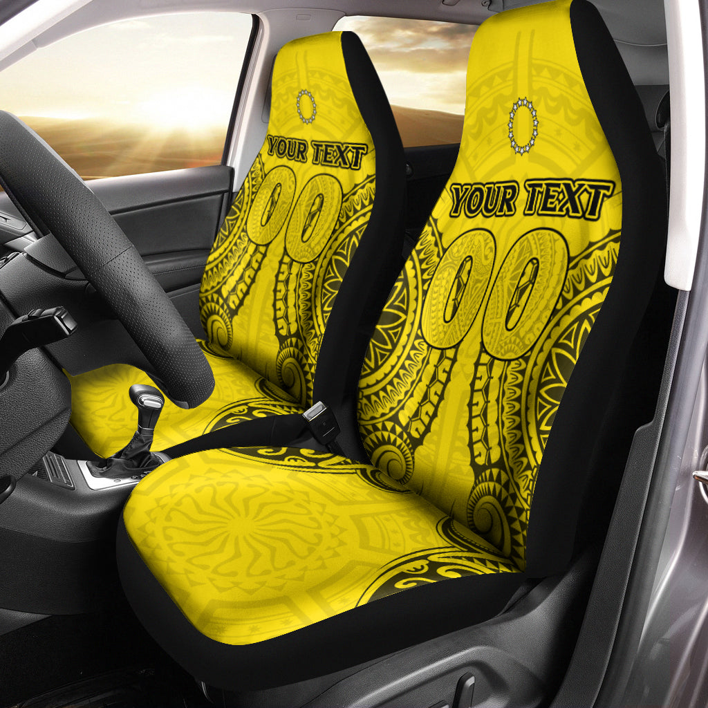 (Custom Personalised) Cook Islands Aitutaki Car Seat Covers Tribal Pattern