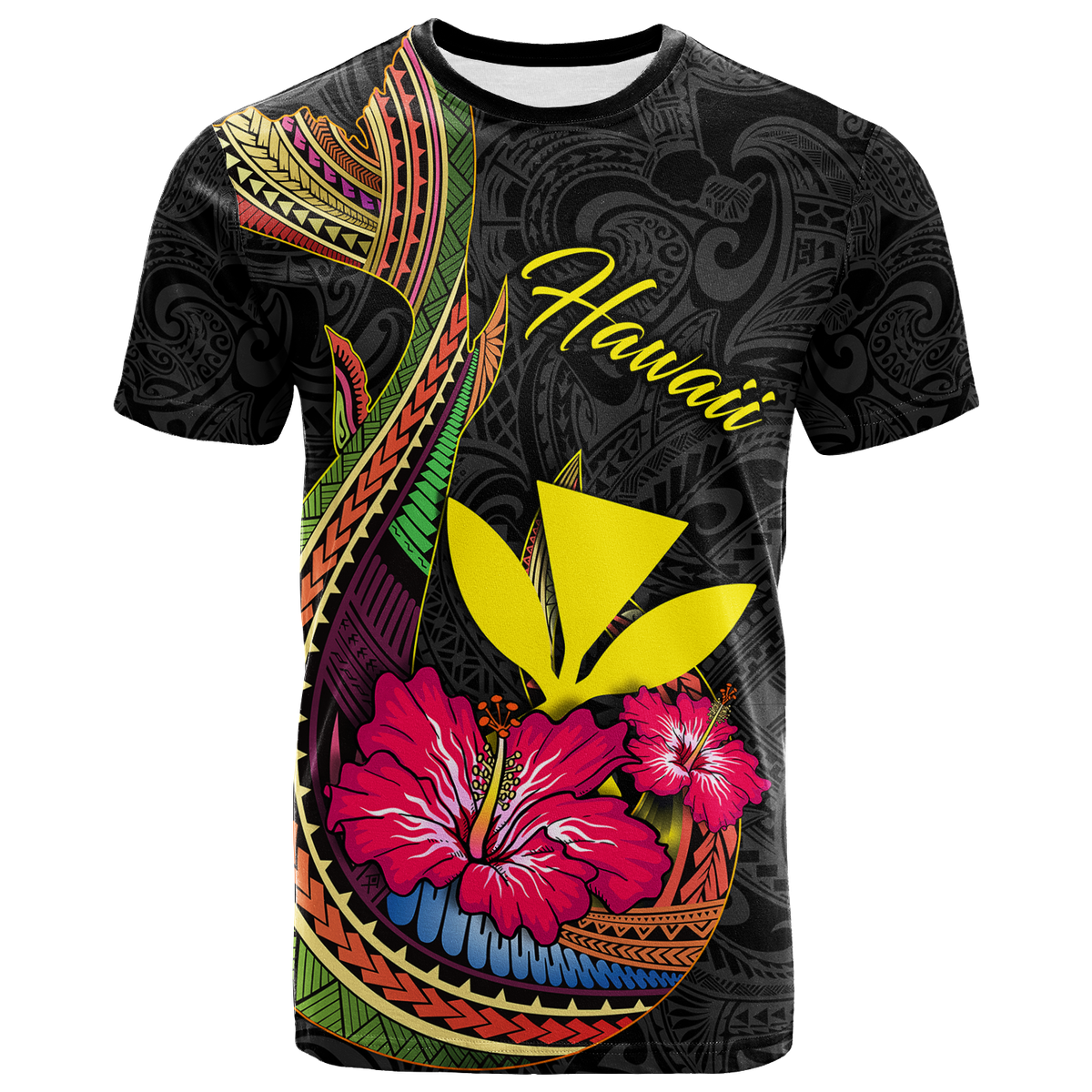 Hawaii Polynesian Fish Hook Hibiscus T Shirt 2