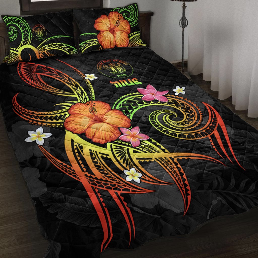 Niue Polynesian Quilt Bed Set Legend of Niue (Reggae)