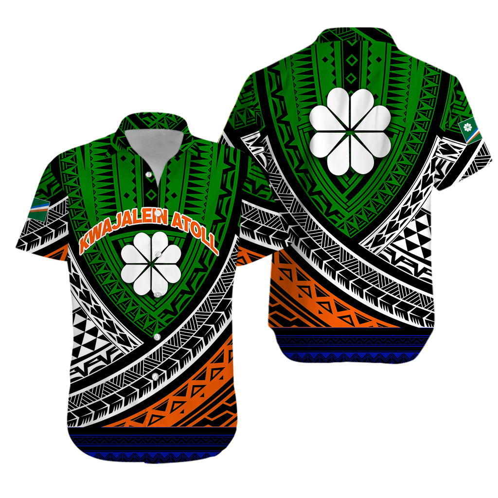 Kwajalein Atoll Tribal Pattern Hawaiian Shirt -