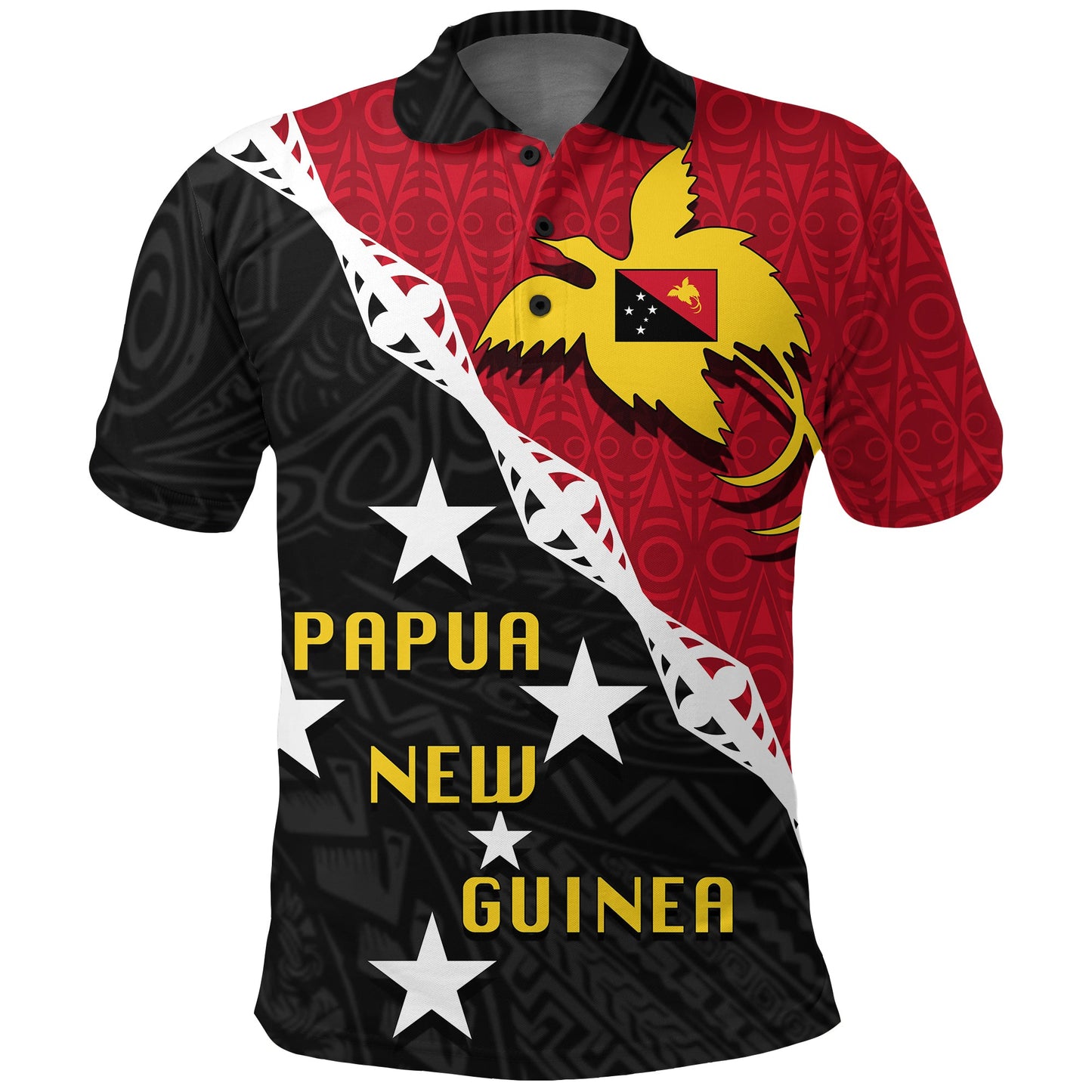 Papua New Guinea Polo Shirt - Patterns Of Papua Shirt