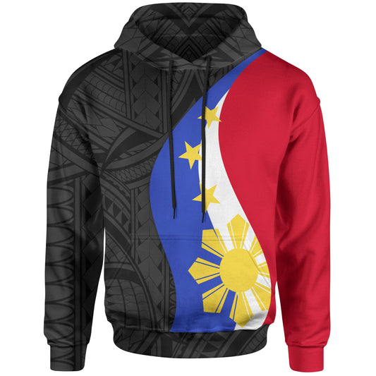 Philippines Hoodie King Lapu Lapu Polynesian Pattern