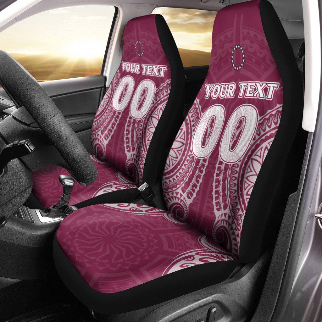 (Custom Personalised) Cook Islands Mangaia Car Seat Covers Tribal Pattern