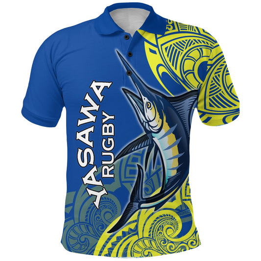 Yasawa Rugby Union Fiji Polo Shirt - Tapa Pattern -