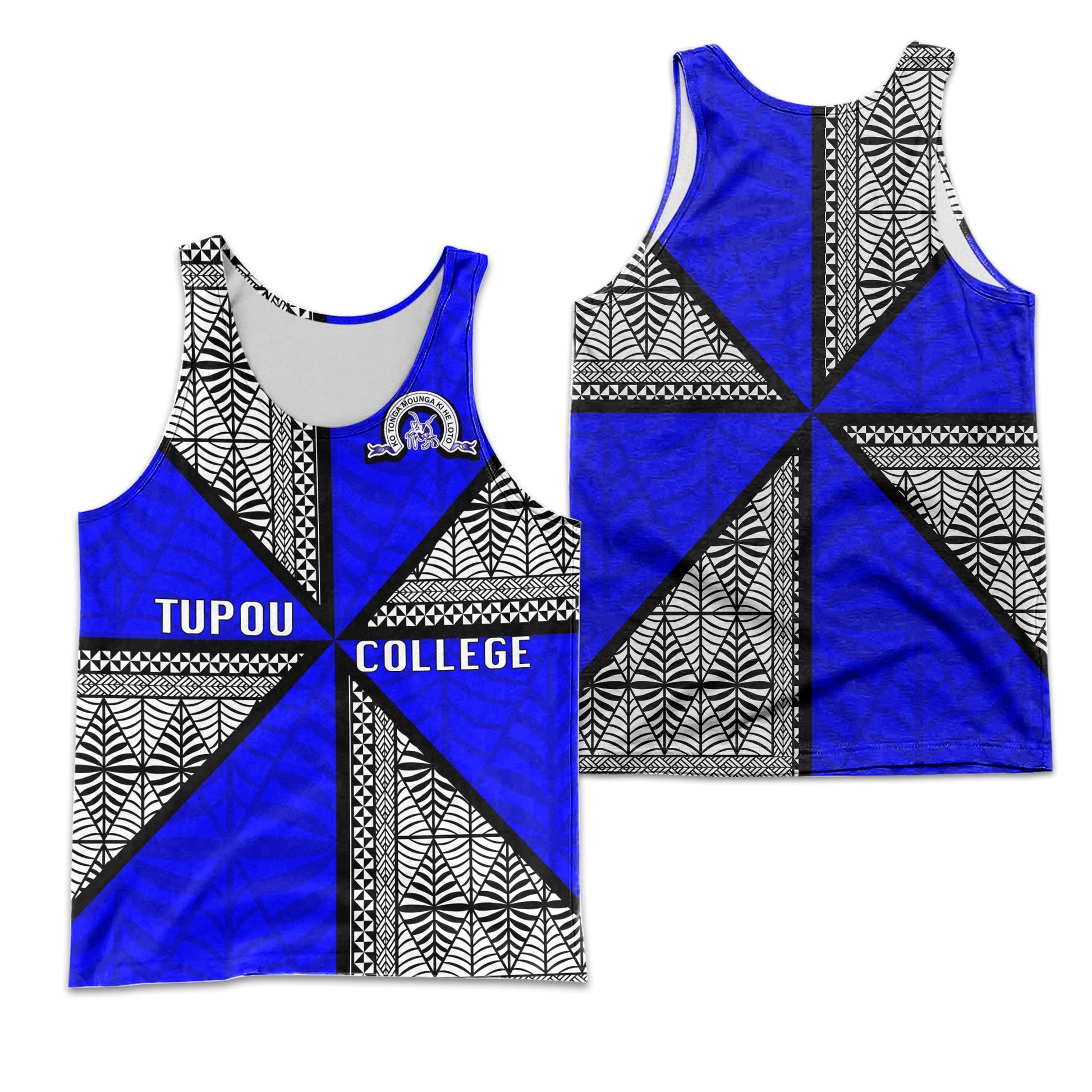 Tonga Tupou College Men's Tank Top Tongan Patterns