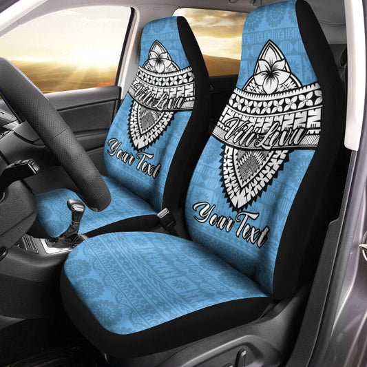 (Custom Personalised) Fiji Viti Levu Tapa Tribal Car Seat Covers