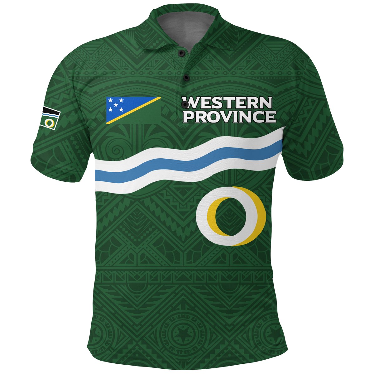 Solomon Islands Western Province Polo Shirt - Tribal Pattern Shirt