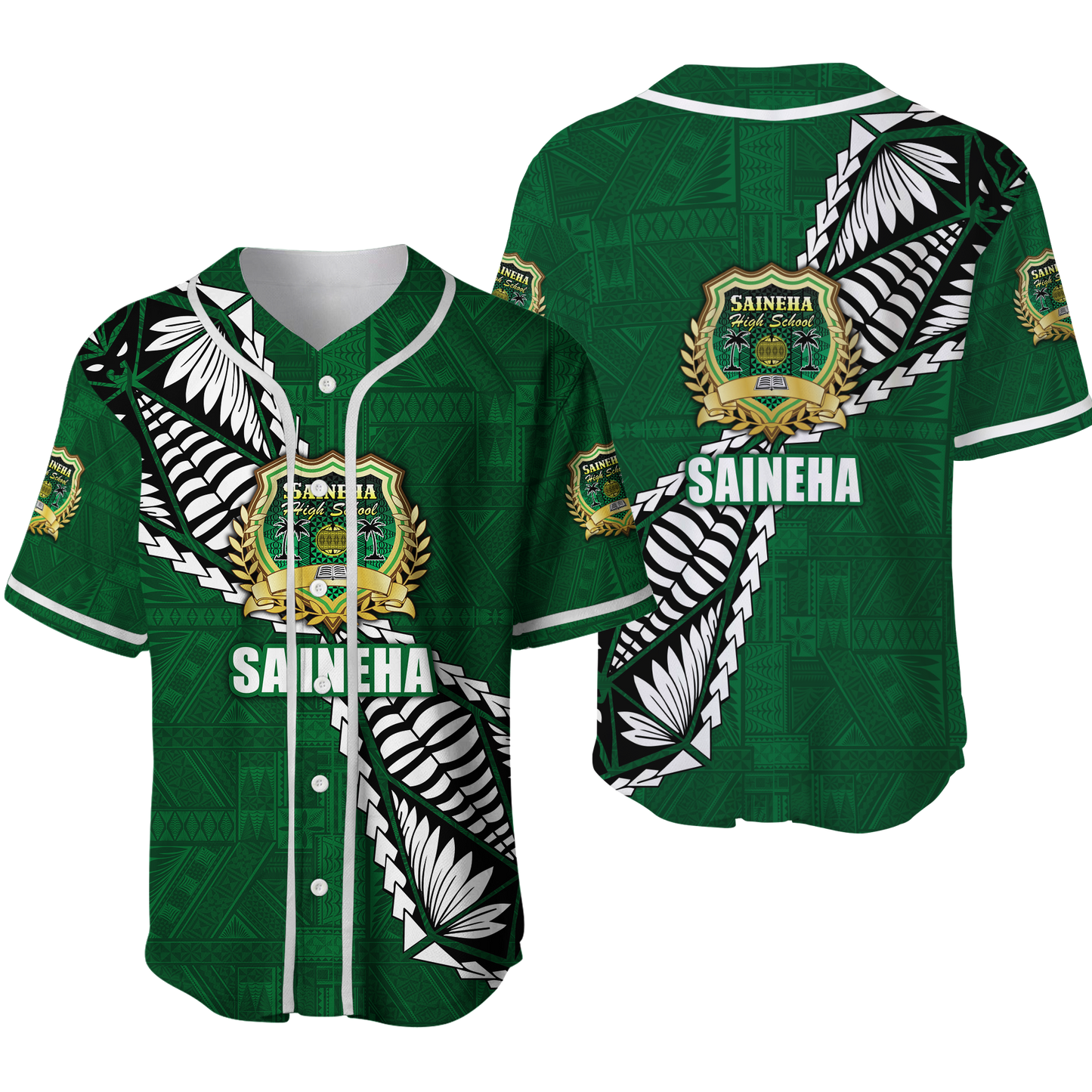 Tonga Saineha High School Tongan Patterns Baseball Jersey