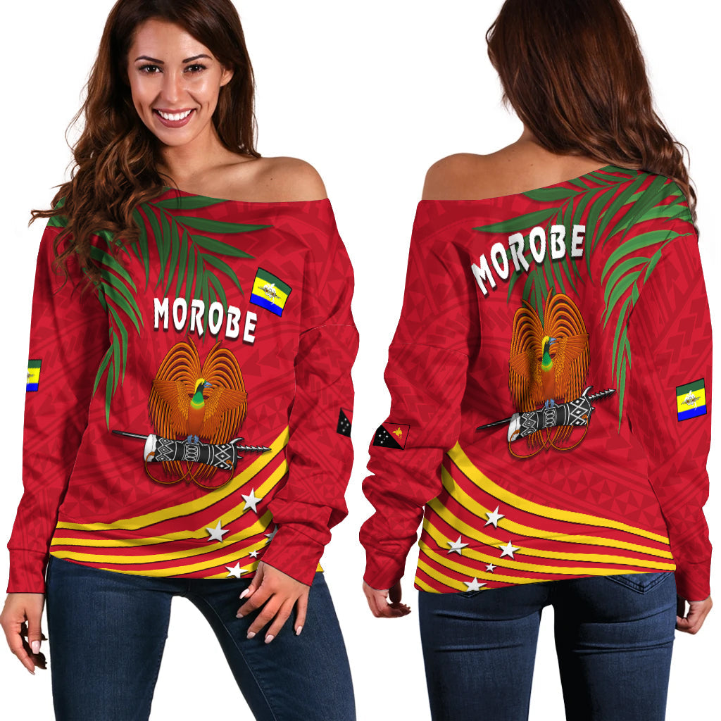 Morobe Province Off Shoulder Sweater Coconut PNG