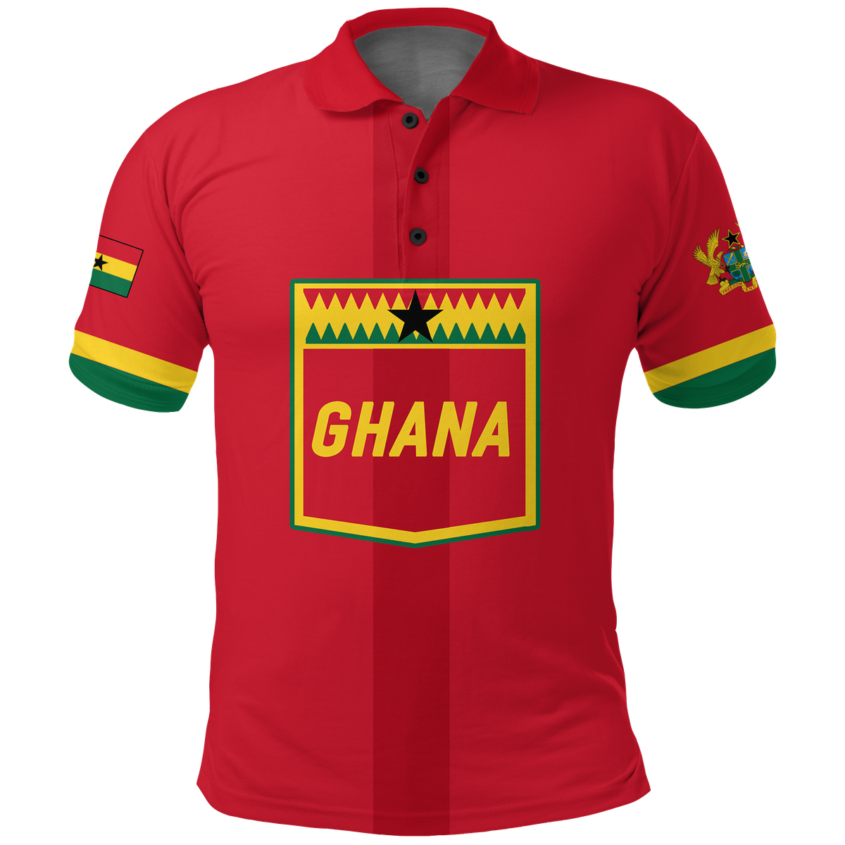 Custom Ghana Polo Shirt Football 2022 Champions Pride