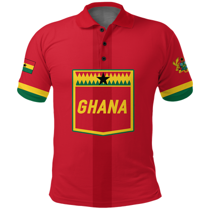 Custom Ghana Polo Shirt Football 2022 Champions Pride