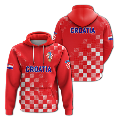 Croatia Hoodie Football 2022 Champions Pride Red