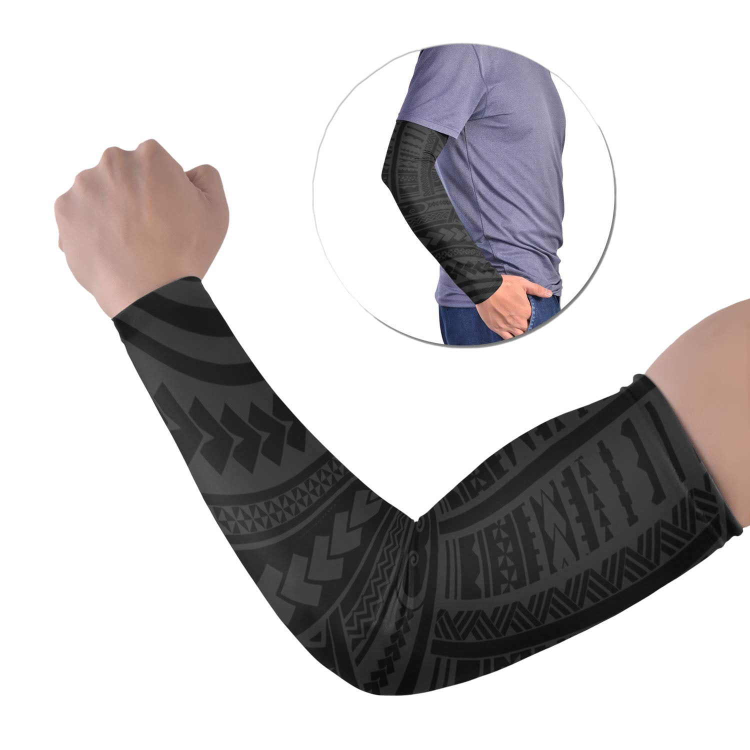 Polynesian Tribal Tattoo Arm Sleeve 43 (Set of Two) Colorful No.32