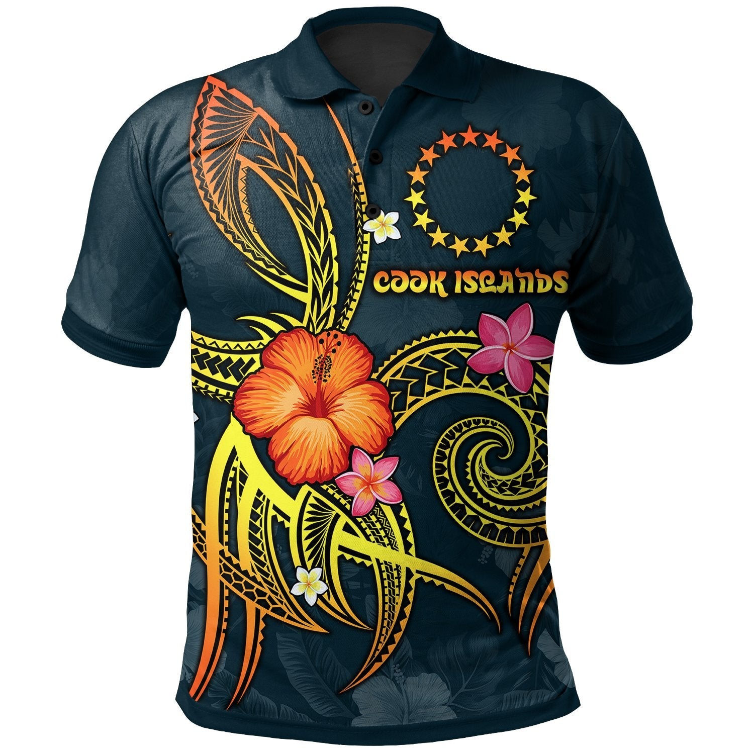 Cook Islands Polynesian Polo Shirt - Legend of Cook Islands Blue