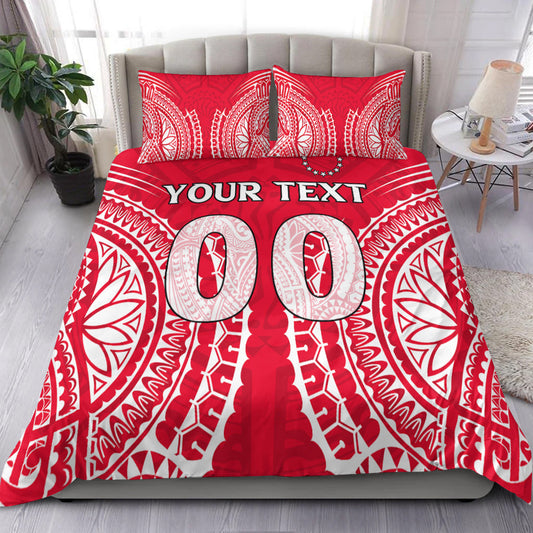 (Custom Personalised) Cook Islands Atiu Bedding Set Tribal Pattern
