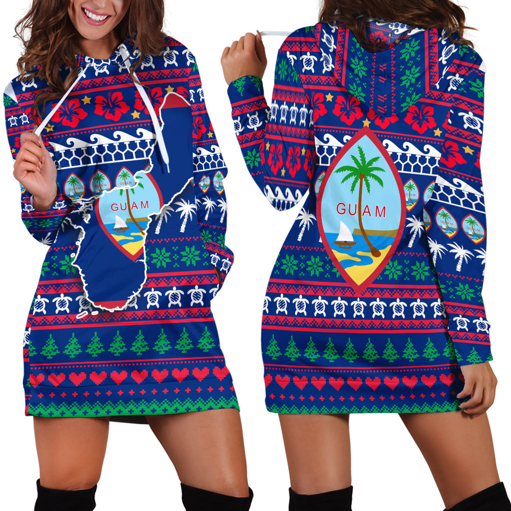 Guam Christmas Hoodie Dress Ugly Christmas