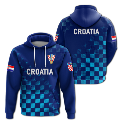 Croatia Hoodie Football 2022 Champions Pride Blue