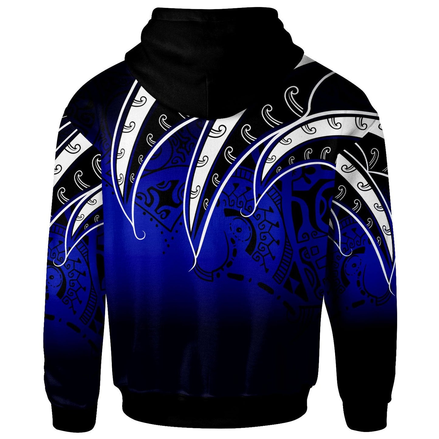 Northern Mariana Islands Hoodie Tropical Leaf Gradient Blue Style