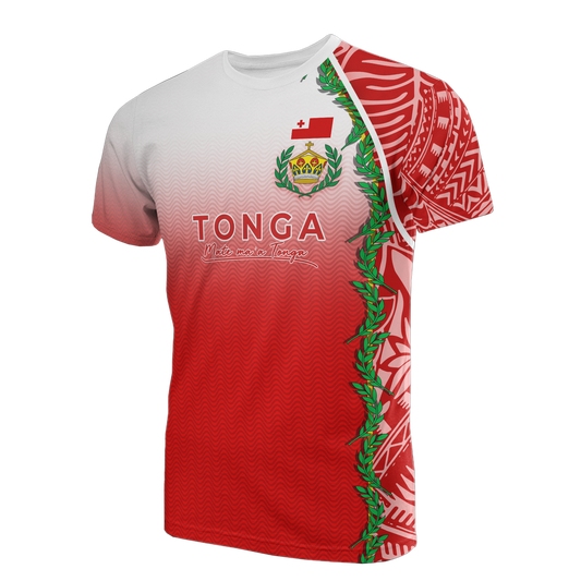 Tonga T - Shirt - Tonga Flag Royal Crown
