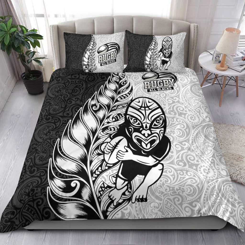 New Zealand Maori All Black Rugby Bedding Set