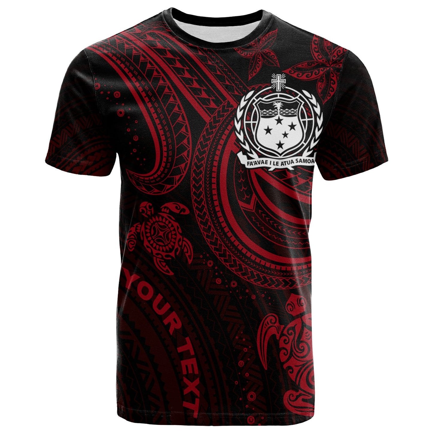 Samoa T-Shirt - Red Turtle Polynesian Unisex Shirt