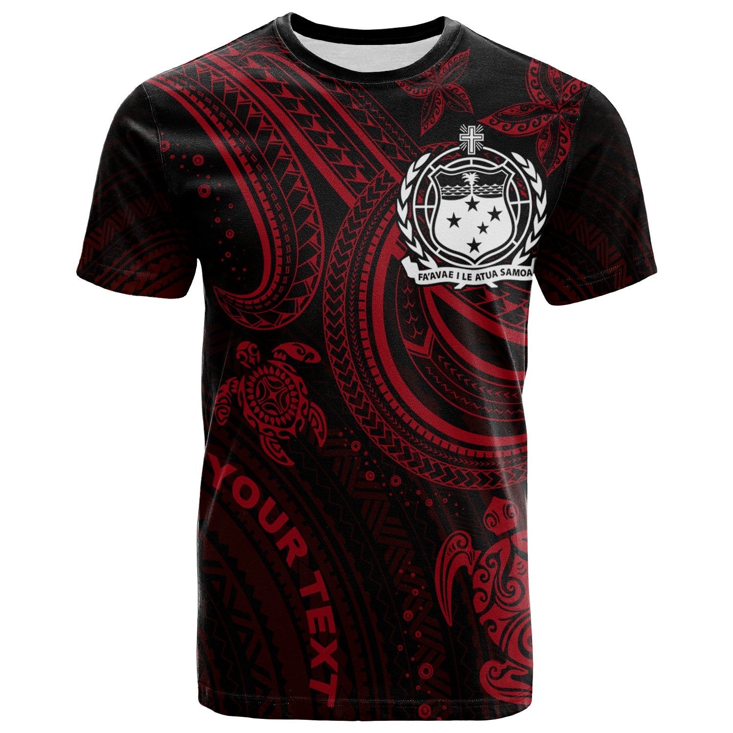 Samoa T-Shirt - Red Turtle Polynesian Unisex Shirt