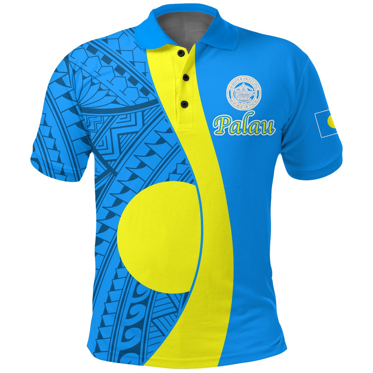 Palau Polo Shirt - Tribal Pattern -