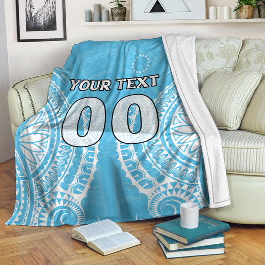 Custom Personalised Cook Islands Mauke Blanket Tribal Pattern