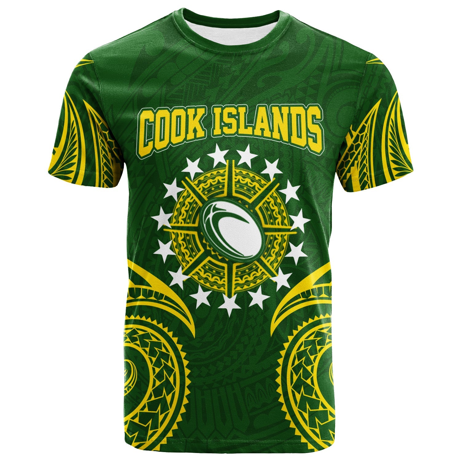 Cook Islands Rugby T - Shirt - Tribal Pattern Shirt