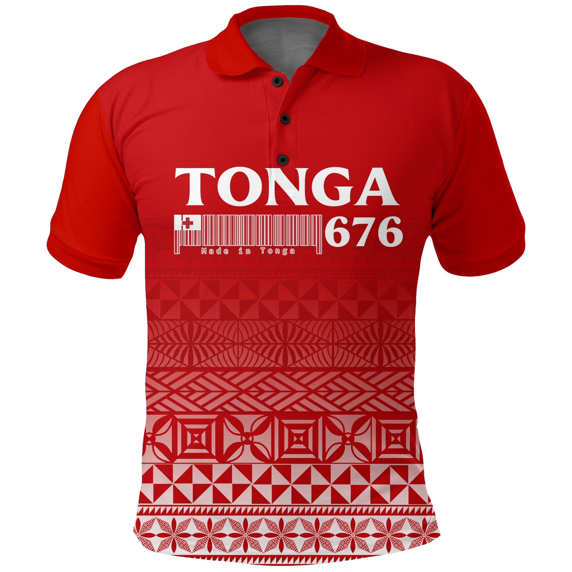 Tonga 676 Polo Shirt - Tongan Pattern -