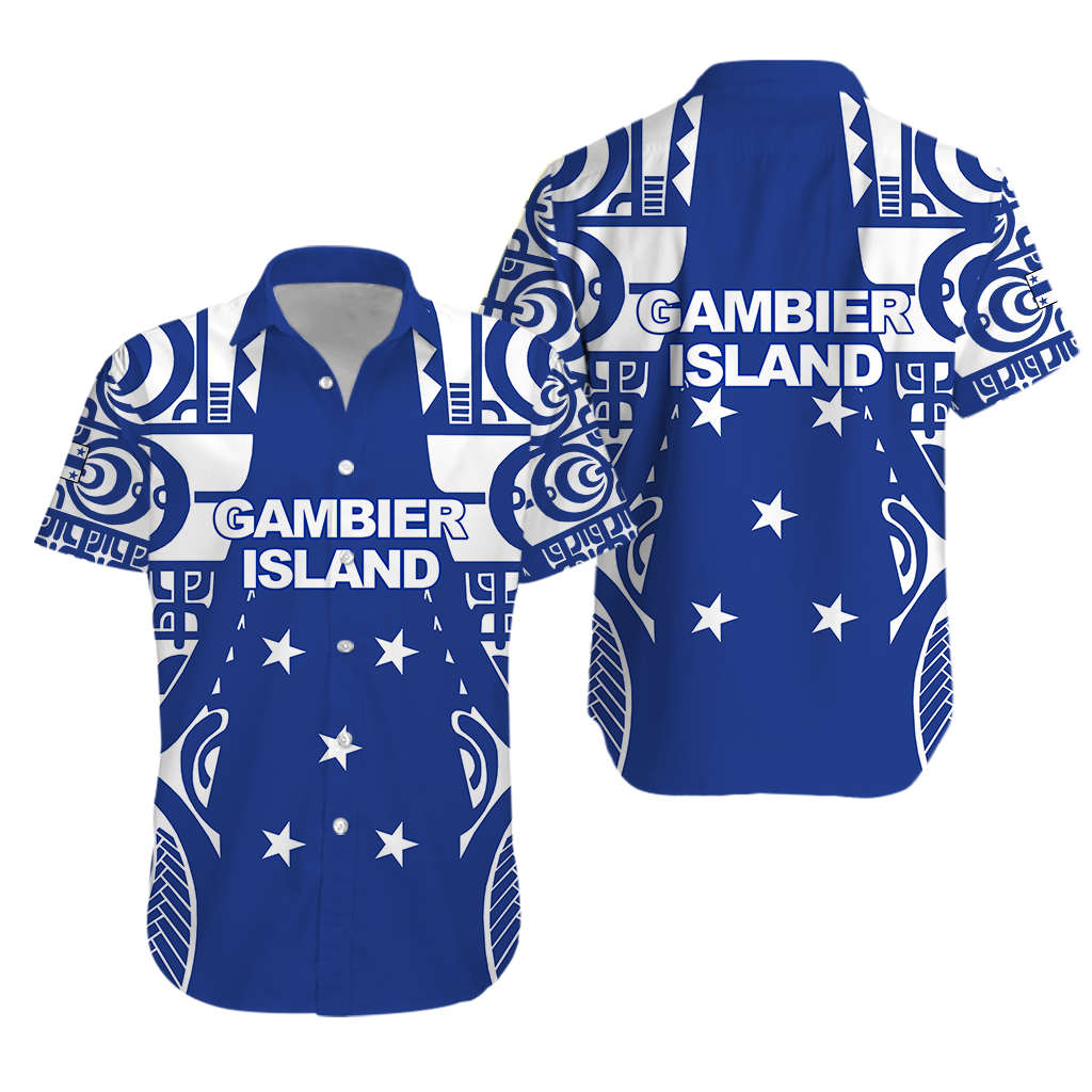 Gambier Islands Tribal Hawaiian Shirt