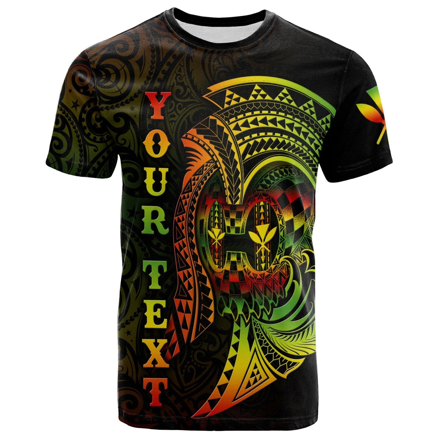 Hawaii Custom Personalised T Shirt Reggae Kanaka Warrior
