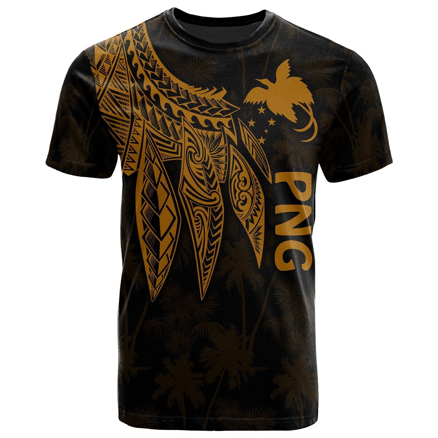 Papua New Guinea T - Shirt - Polynesian Wings Golden