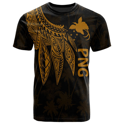Papua New Guinea T - Shirt - Polynesian Wings Golden