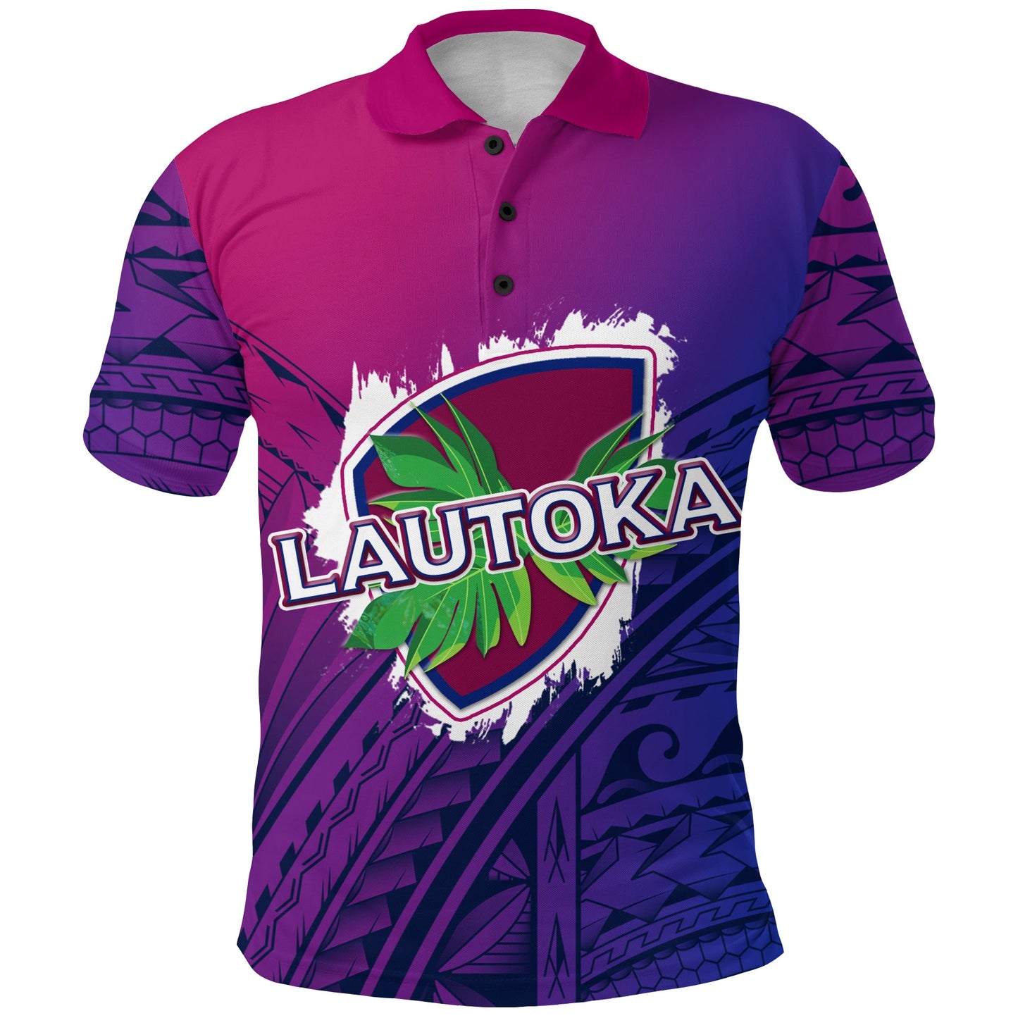 Lautoka Rugby Union Fiji Polo Shirt - Tribal Tattoo -