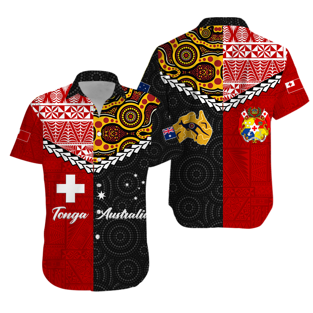 Tonga Combine Australia Aboriginal Heritage Hawaiian Shirt -