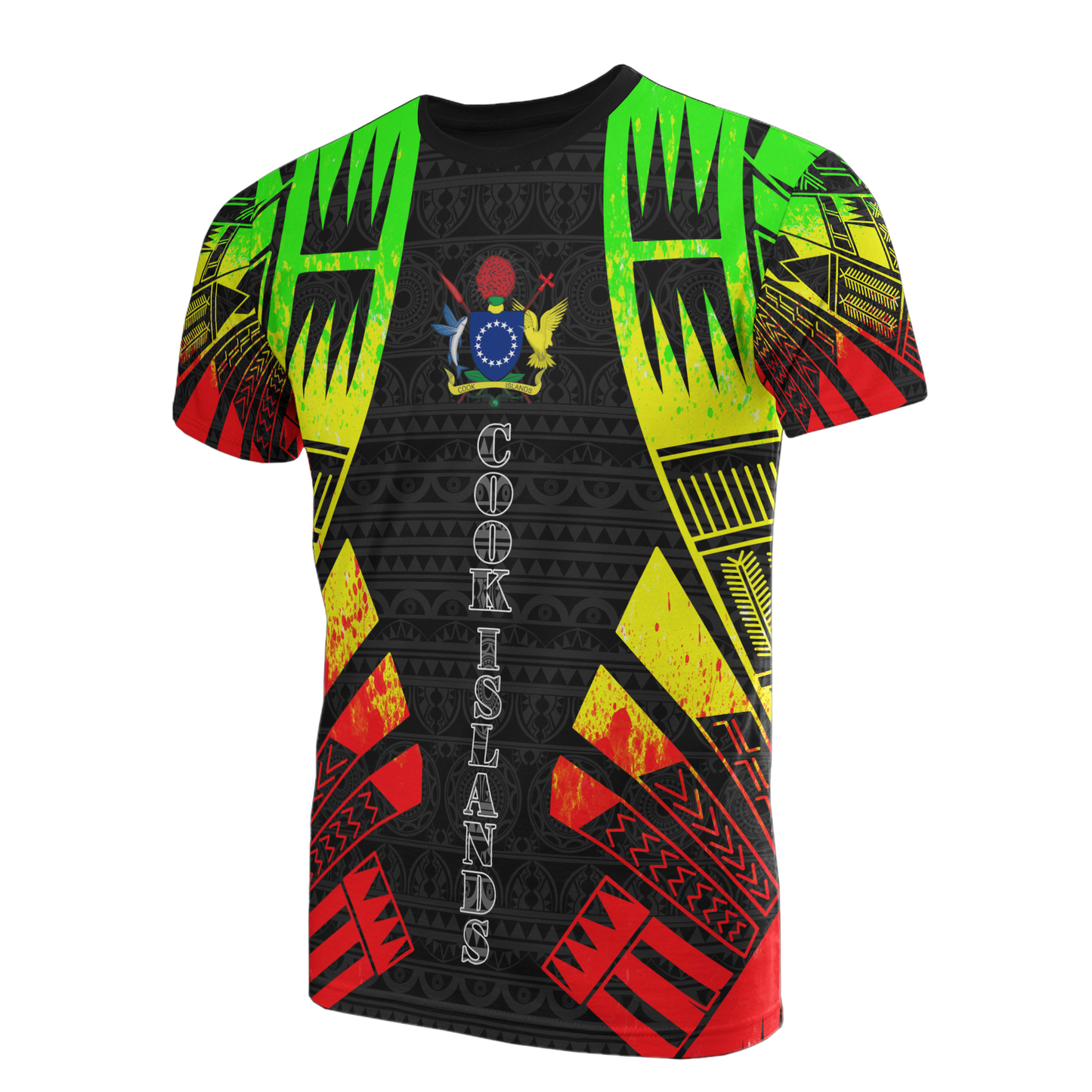 Cook Islands T - Shirt - Polynesian Tattoo Reggae Style