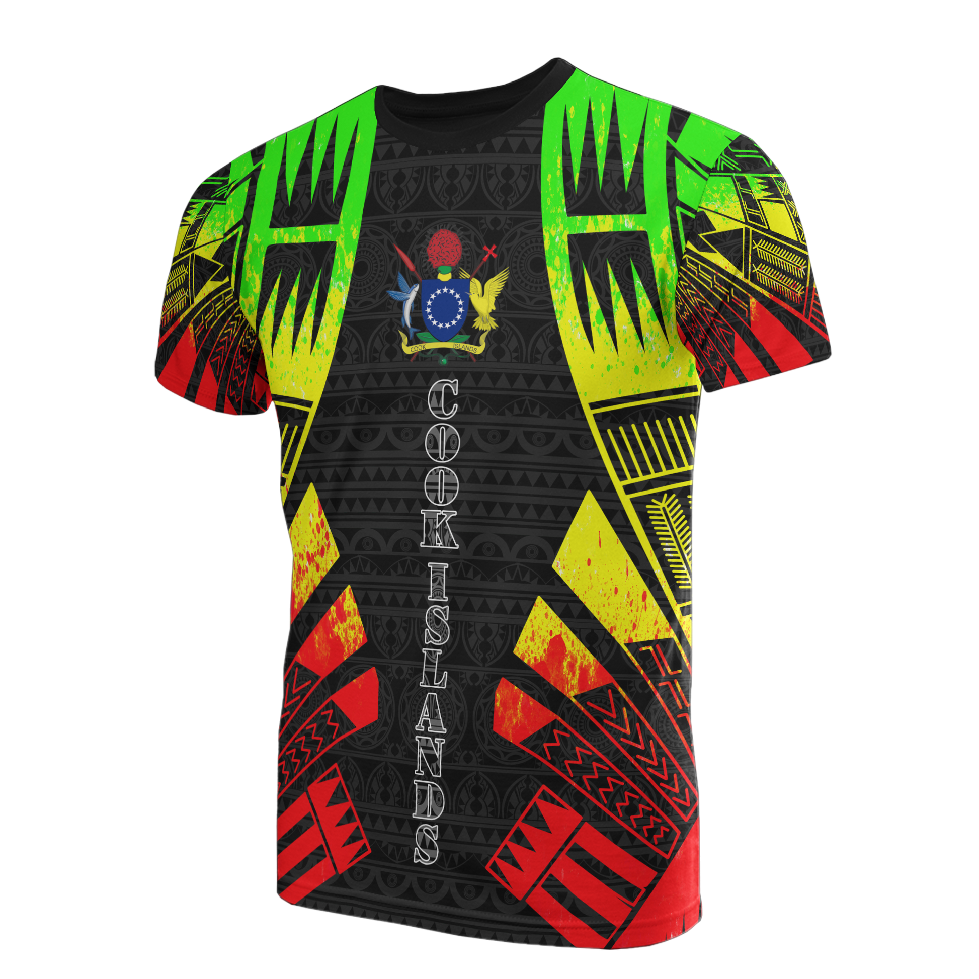 Cook Islands T - Shirt - Polynesian Tattoo Reggae Style