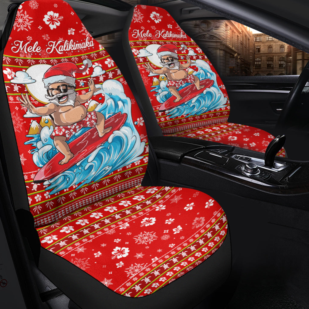 Hawaii Christmas Santas Surf Mele Kalikimaka Car Seat Covers
