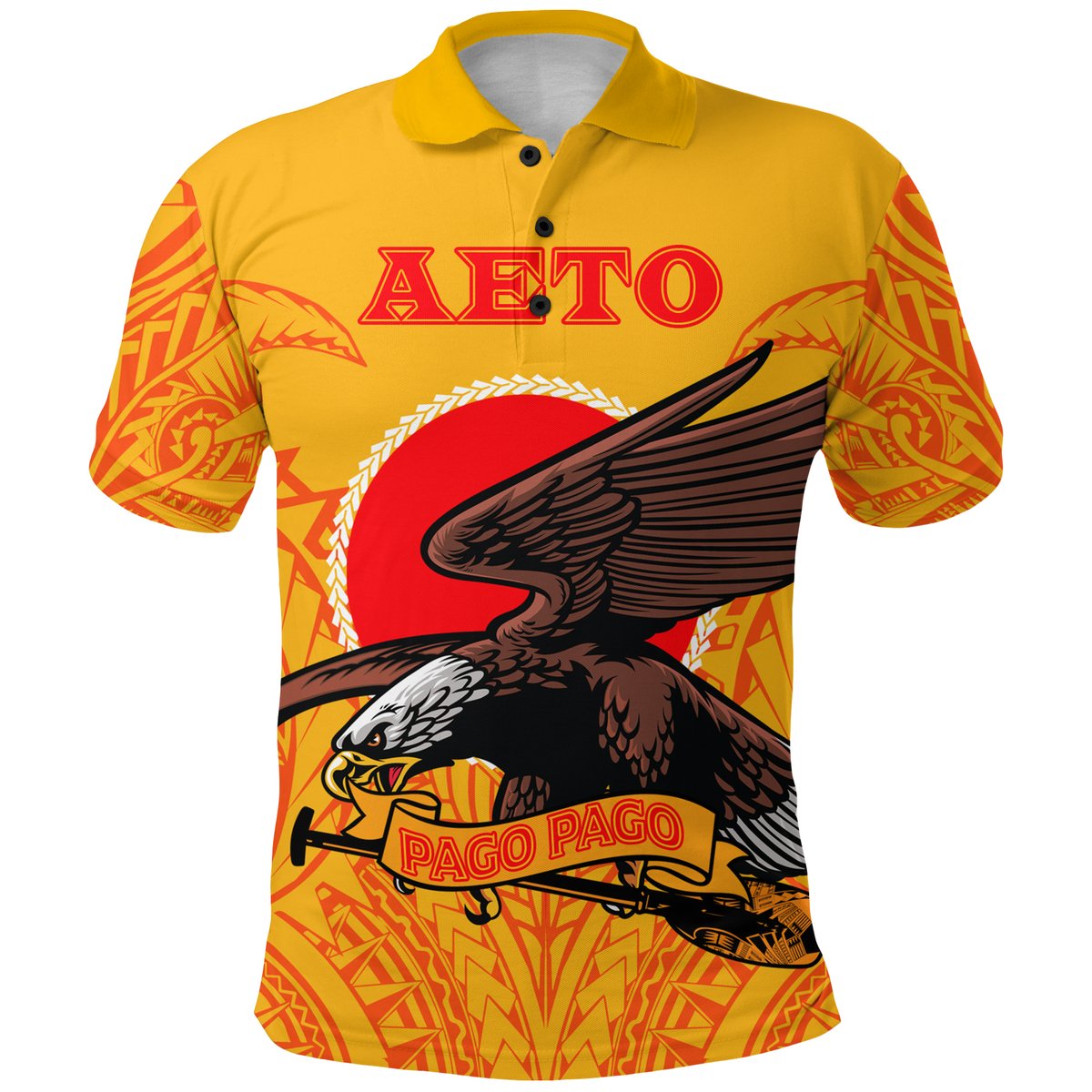 American Samoa Polo Shirt - Aeto Pago Pago Eagle