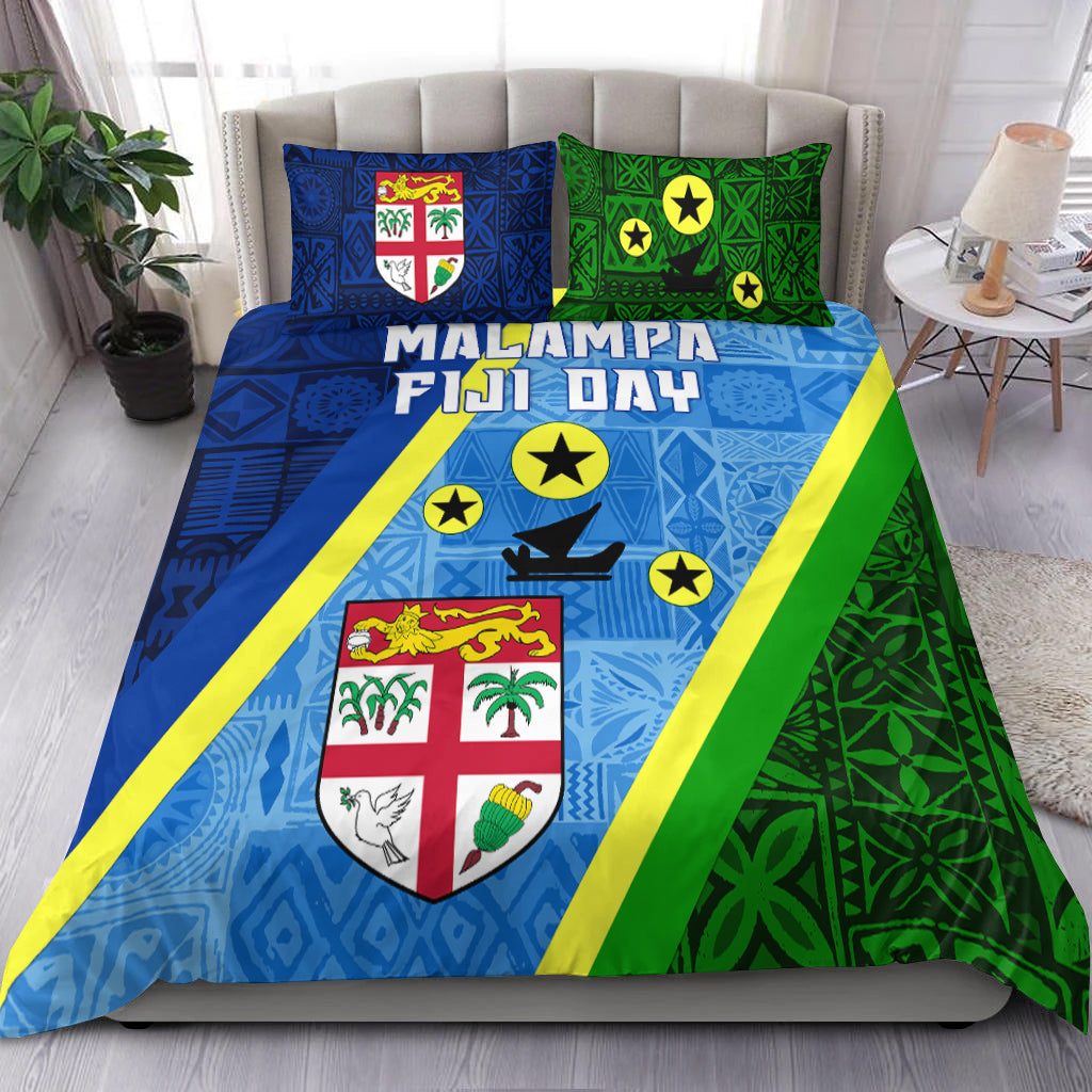 Vanuatu Malampa Fiji Day Bedding Set Combine Flag Design